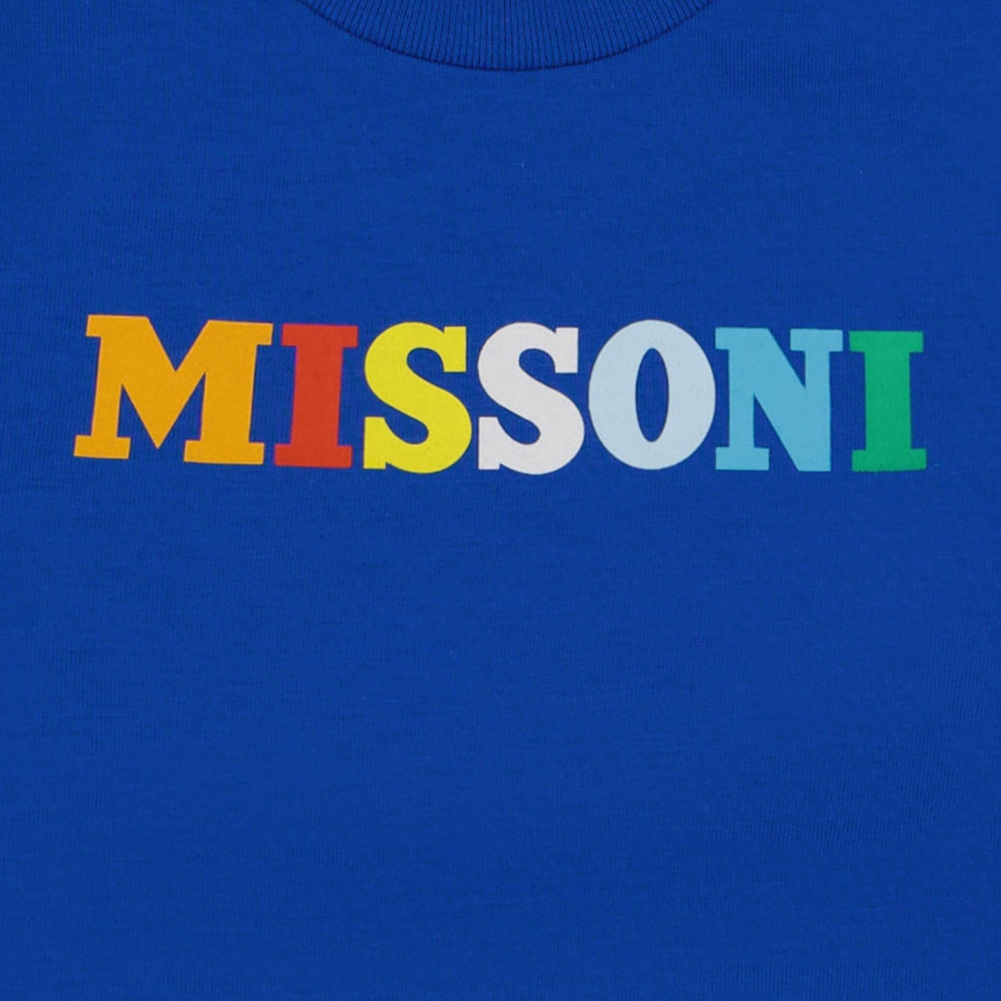 Missoni Baby Boy T-Shirt In Cobalt Blauw