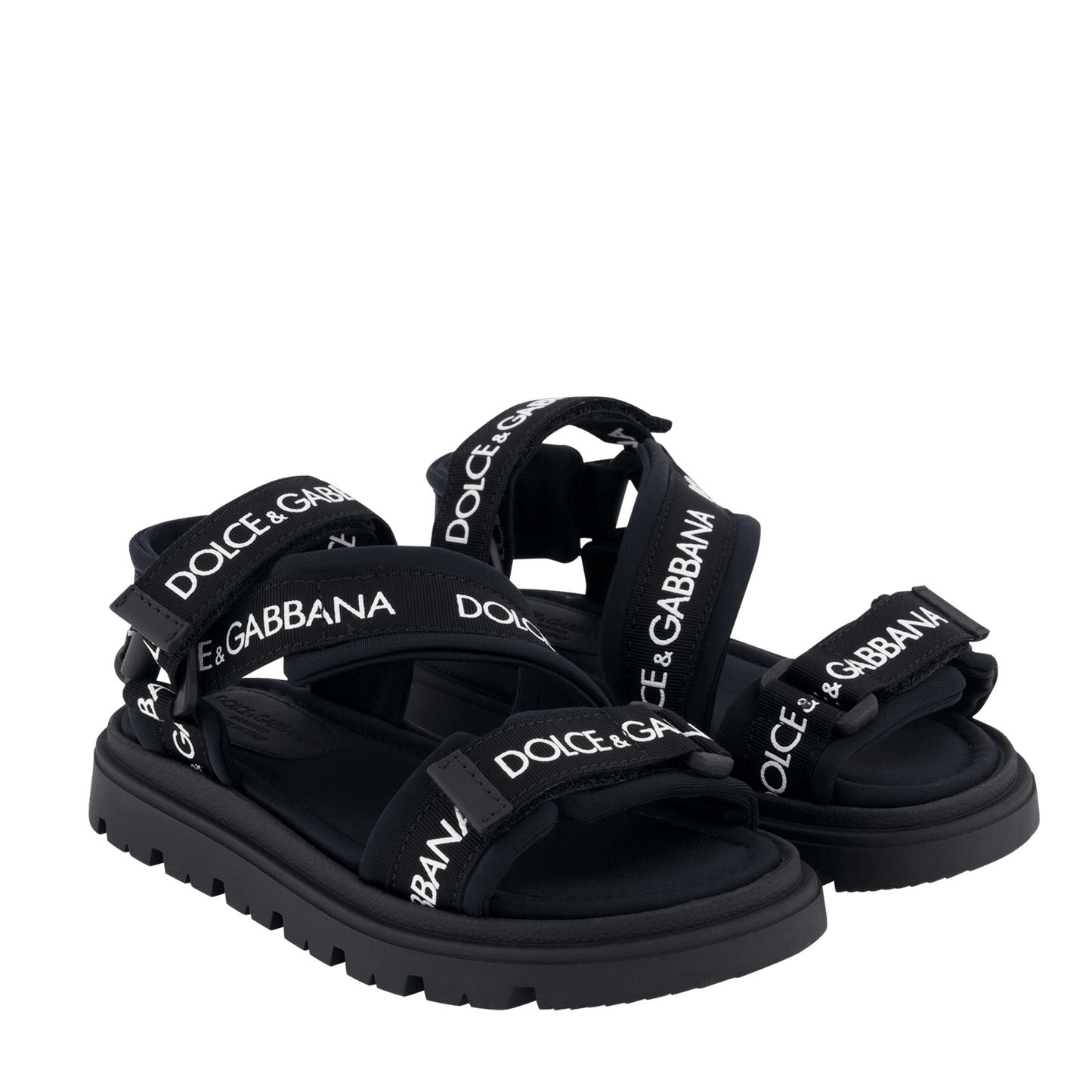 Dolce & Gabbana Kids Unisex Sandalen Zwart
