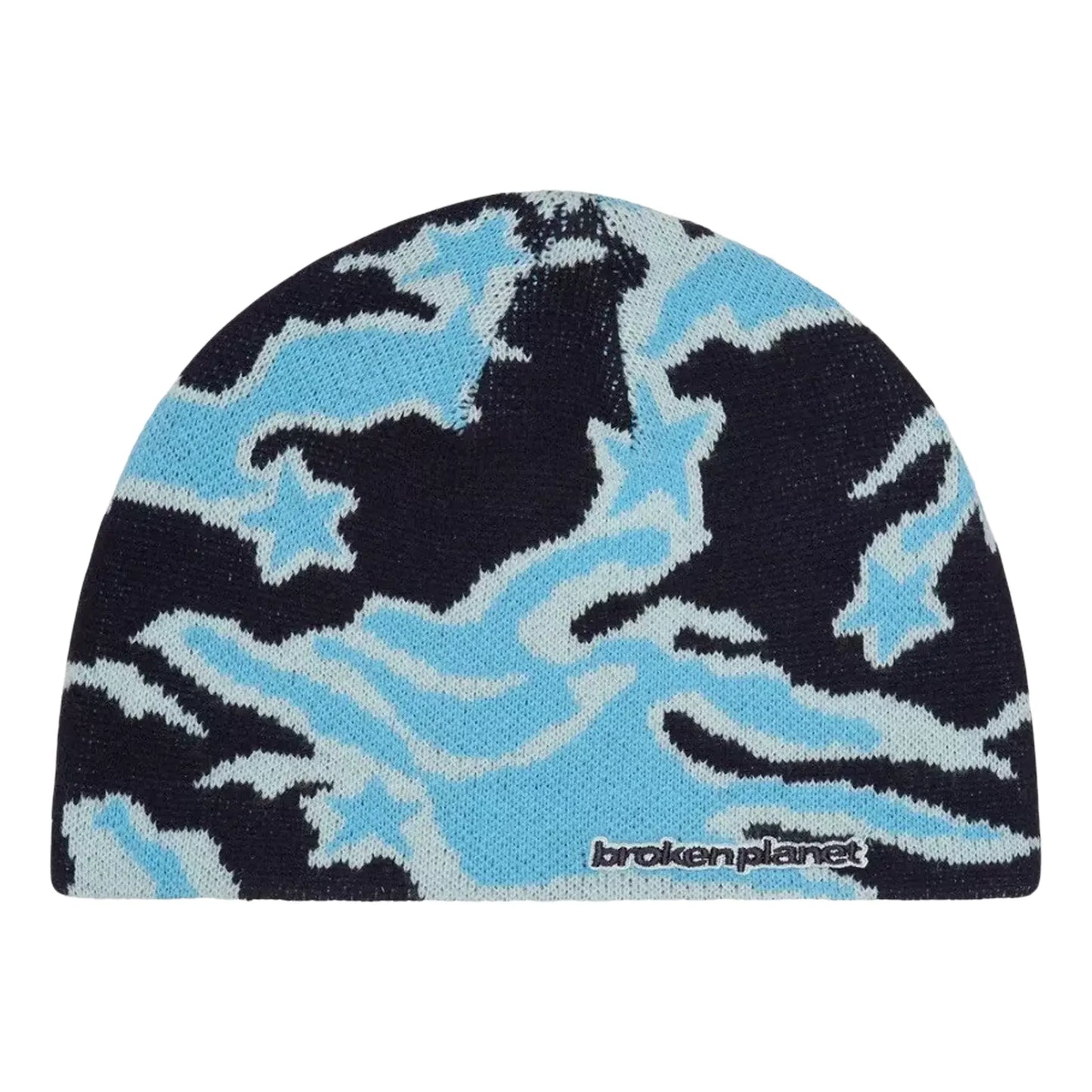 Broken Planet Star Camo Blue Beanie