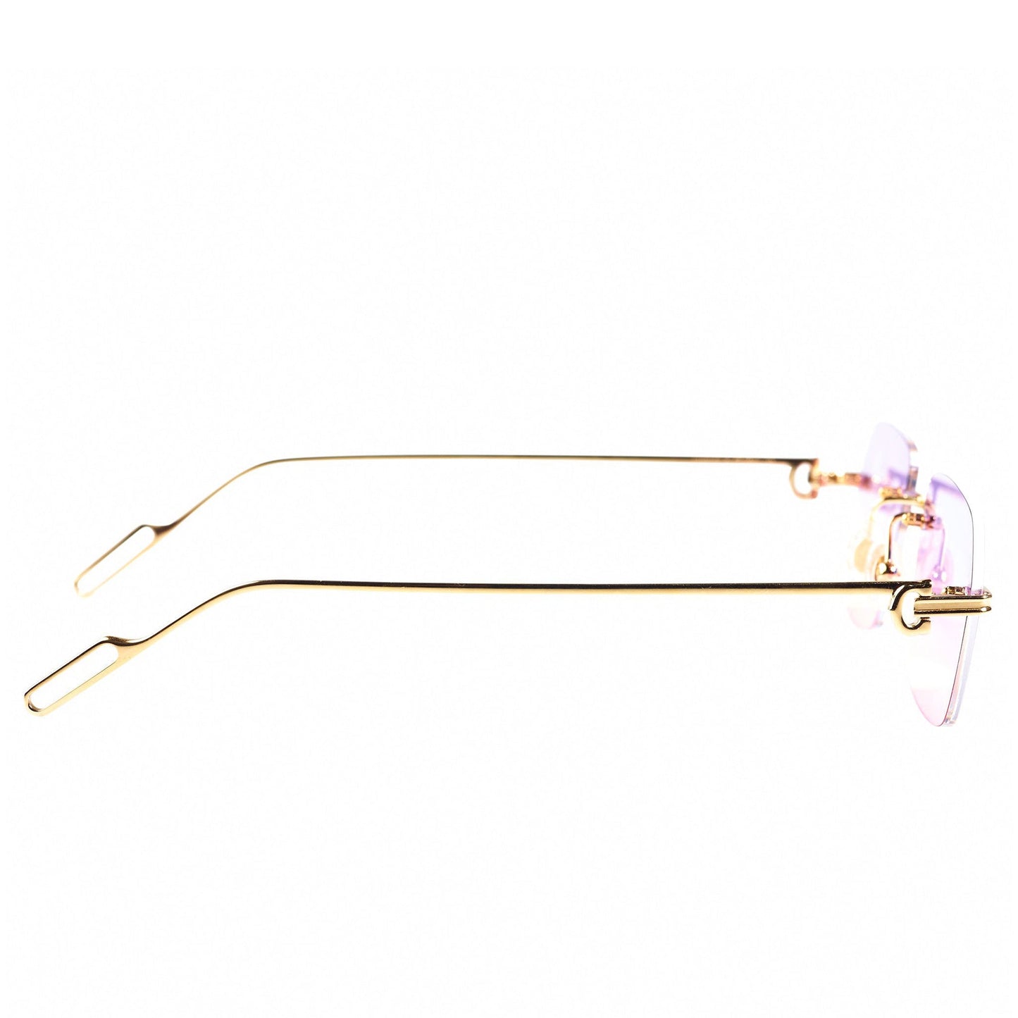 Cartier Eyewear Custom CT0113O-001 Panthere De Cartier Rimless Sunglasses
