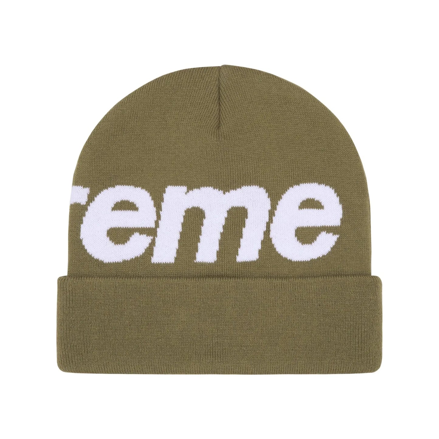 Supreme Big Logo Beanie Olive (FW24)
