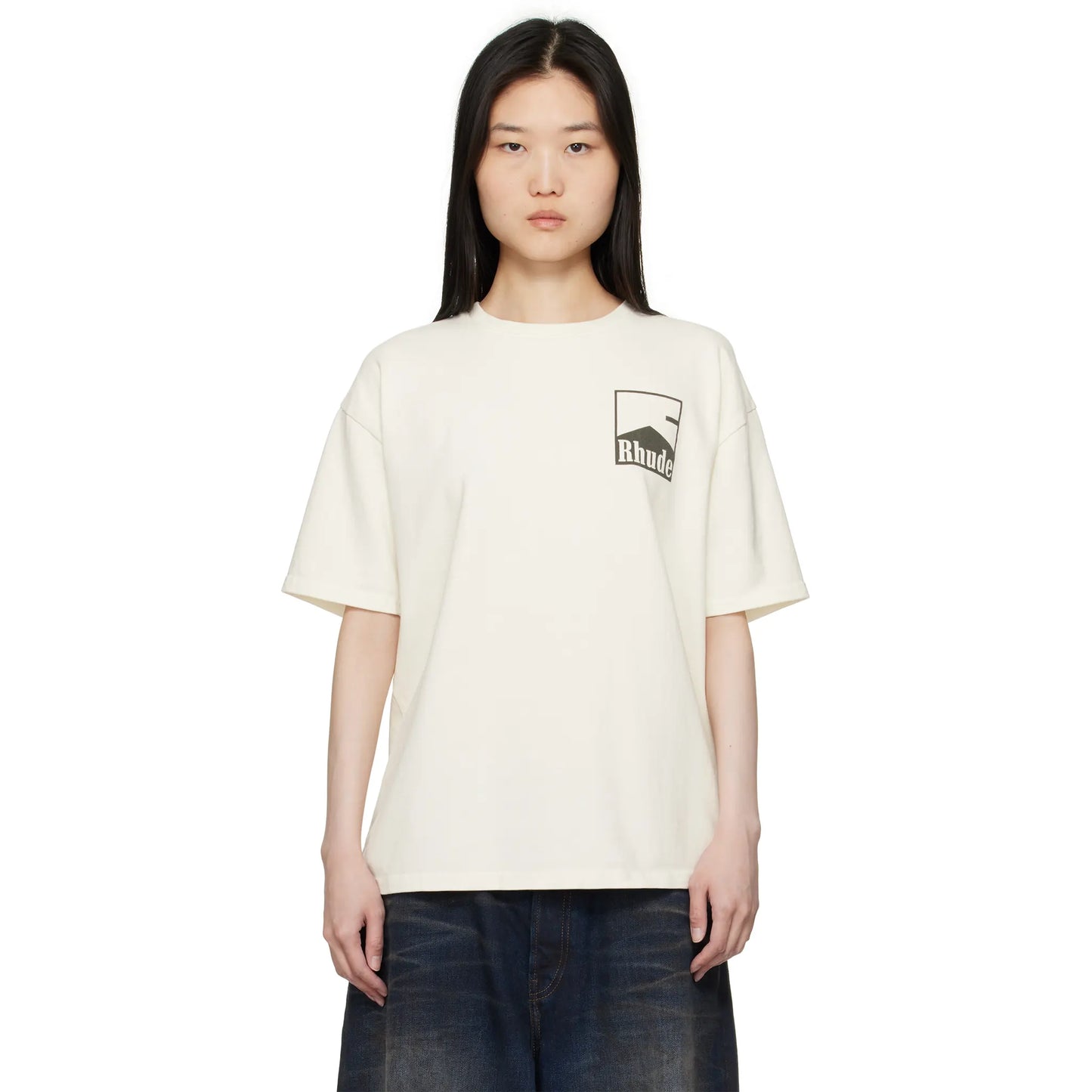 Rhude Chevron Cream T Shirt