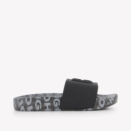 HUGO Kids Jongens Slippers in Zwart