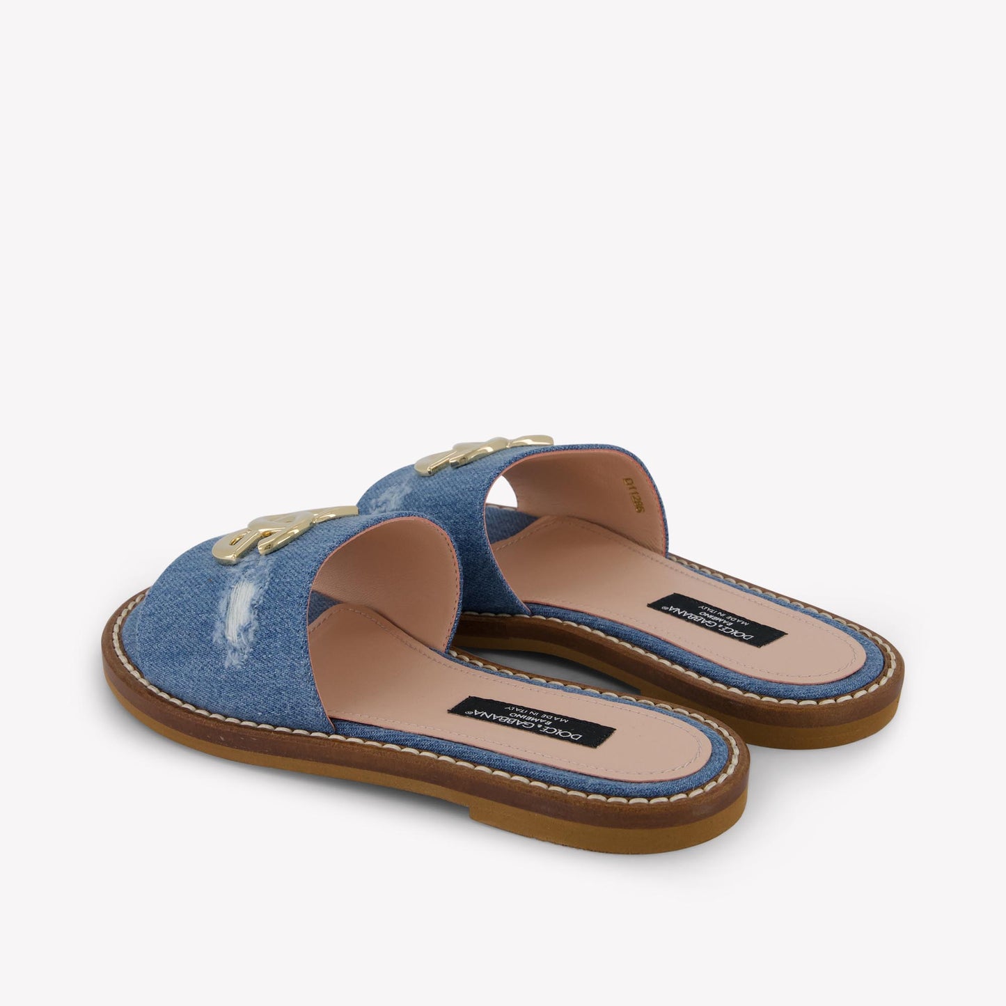 Dolce & Gabbana Girls Slippers In Jeans