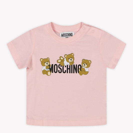 Moschino Baby Girls T-Shirt In Licht Roze