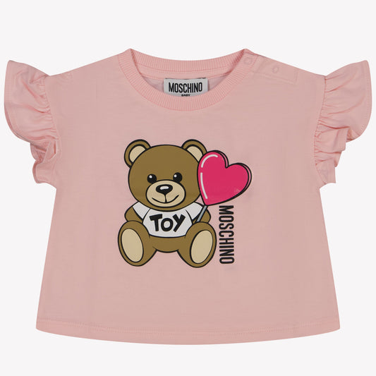 Moschino Baby Girls T-Shirt In Licht Roze
