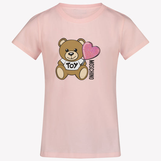Moschino Kids Girls T-Shirt In Licht Roze