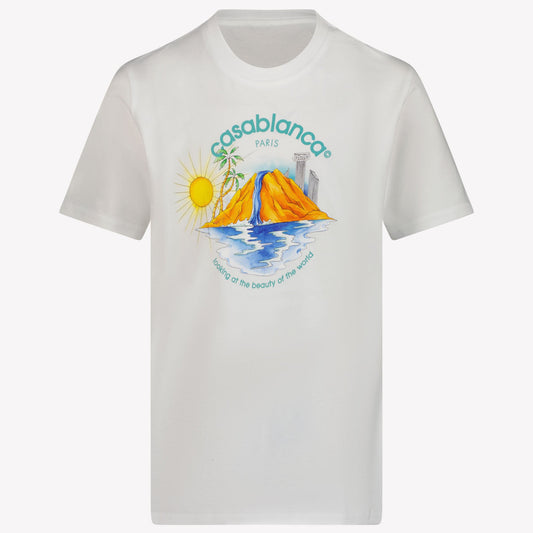 Kids CASABLANCA - Unisex T-Shirt In Wit