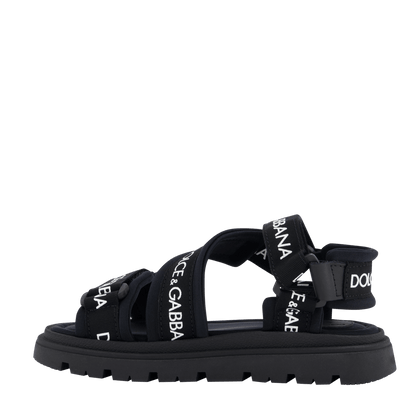 Dolce & Gabbana Kids Unisex Sandalen Zwart