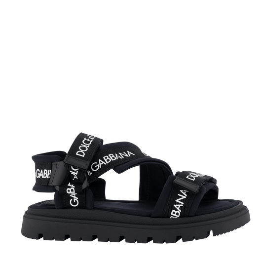 Dolce & Gabbana Kids Unisex Sandalen Zwart