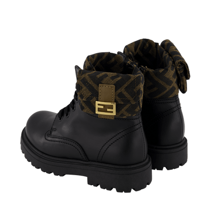 Fendi Kids Unisex Laarzen Zwart