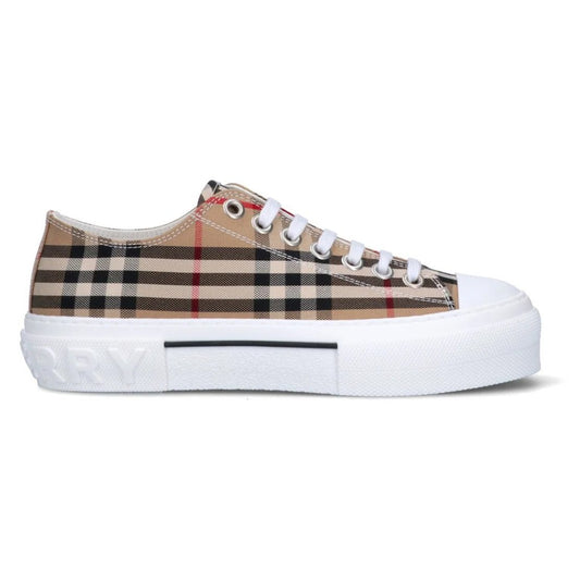Jack Low' Check Trainers Beige