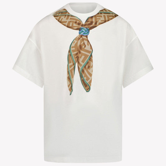 Kids Fendi - Unisex T-Shirt In Wit