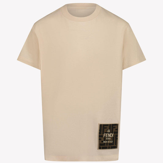 Kids Fendi Unisex T-shirt Beige