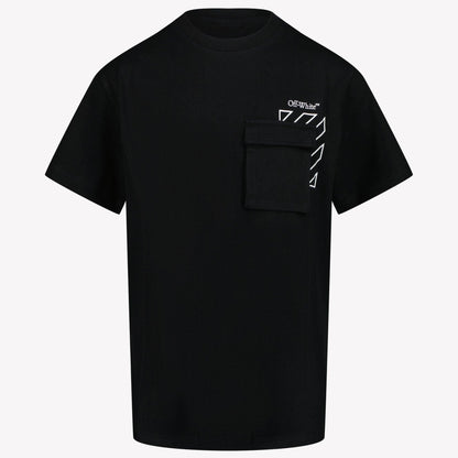 Kids Off-White - Boy T-Shirt In Zwart