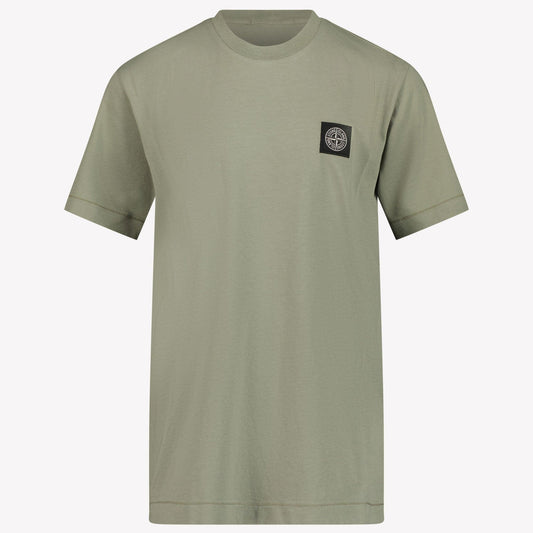 Kids Stone Island - Boy T-Shirt In Olijf Groen