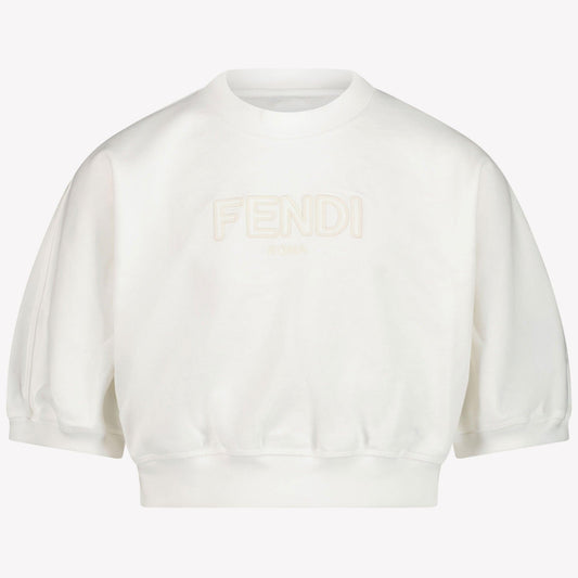 Fendi Kids Girls T-Shirt In Wit