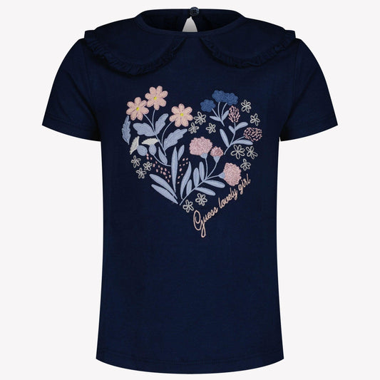 Guess Kids Girls T-Shirt In Navy
