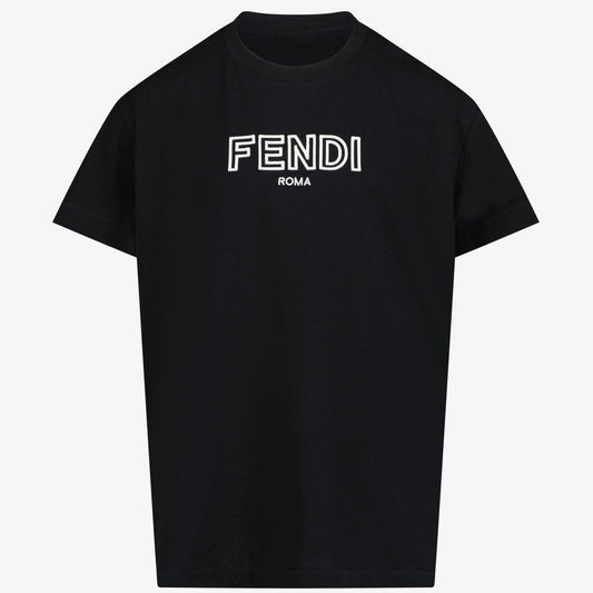 Kids Fendi Unisex T-shirt Zwart