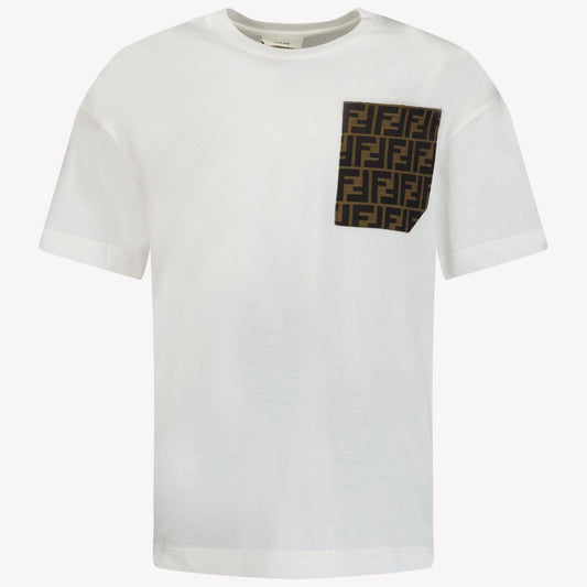 Kids Fendi Unisex T-shirt Wit