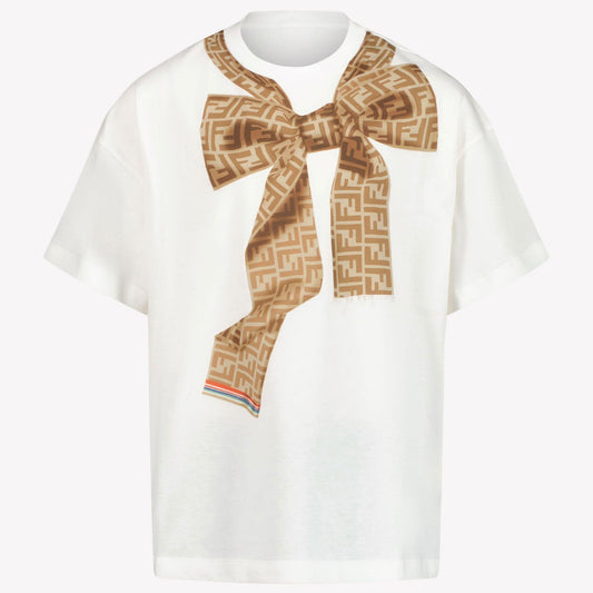 Fendi Kids Girls T-Shirt In Wit