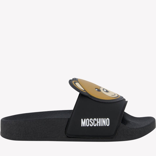 Moschino Kids Unisex Slippers Zwart